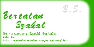 bertalan szakal business card